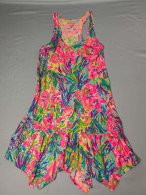 Lilly Pulitzer Women's Racerback Pima Cotton Print Tank Dress Size S